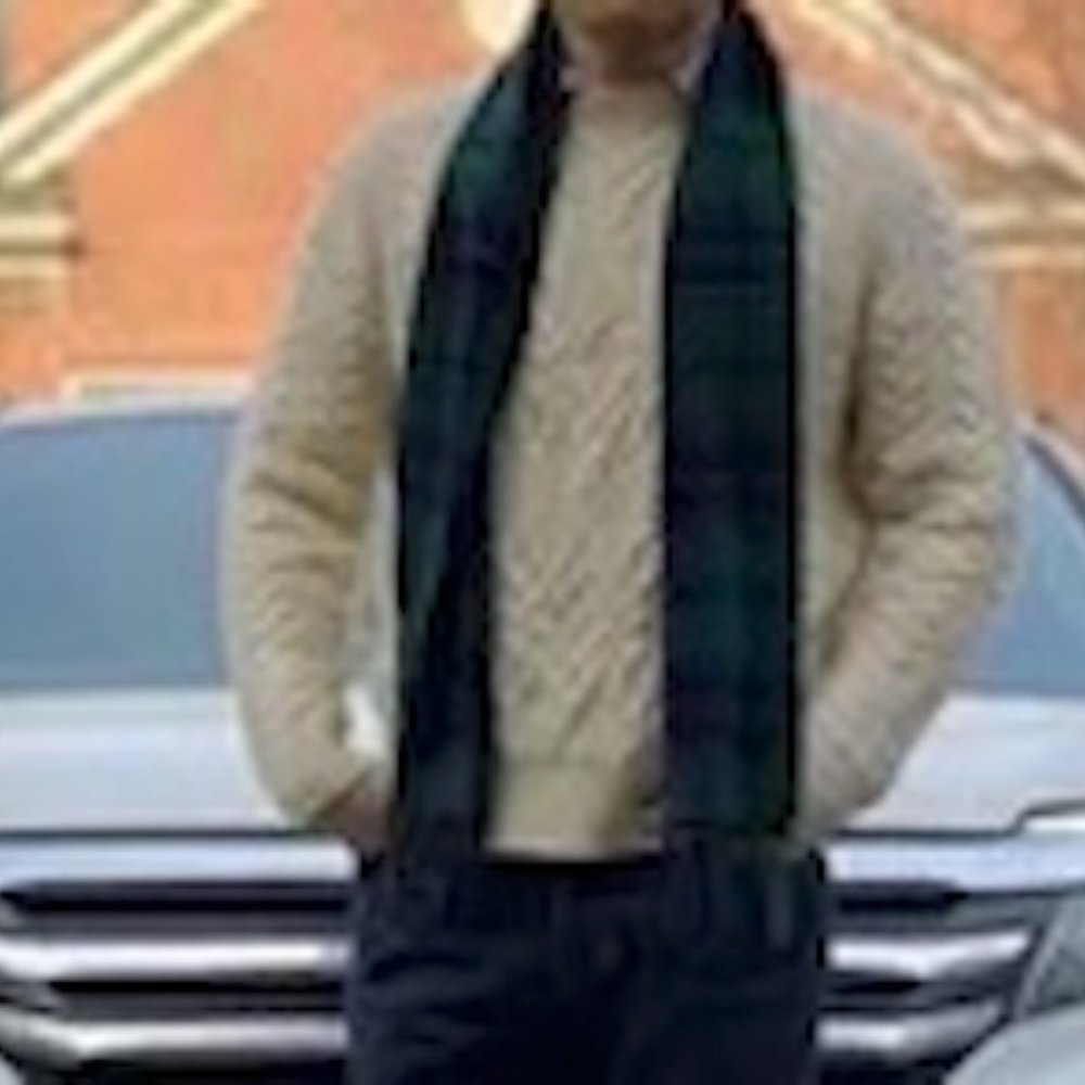 NWOT Coach Men's Varsity Check Plaid Scarf Green/Black - Picture 3 of 6